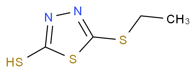 5-(ethylsulfanyl)-1,3,4-thiadiazole-2-thiol_分子结构_CAS_37147-15-2