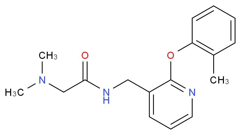 N~2~,N~2~-dimethyl-N~1~-{[2-(2-methylphenoxy)-3-pyridinyl]methyl}glycinamide_分子结构_CAS_)