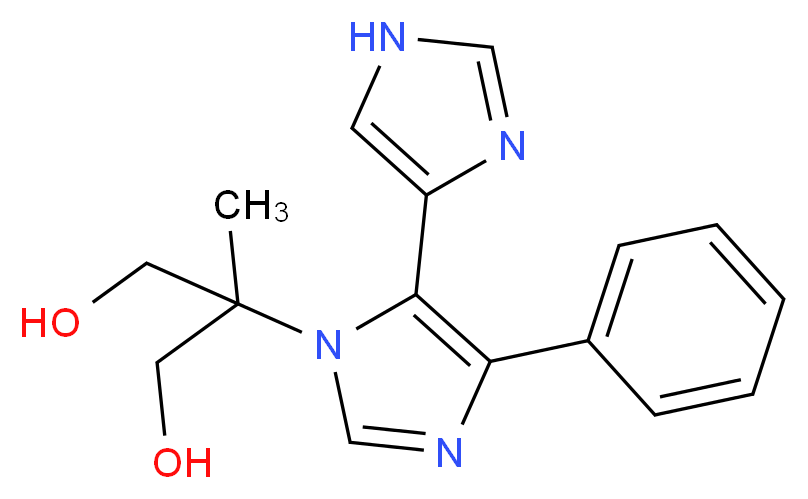 2-methyl-2-(5'-phenyl-1H,3'H-4,4'-biimidazol-3'-yl)propane-1,3-diol_分子结构_CAS_)