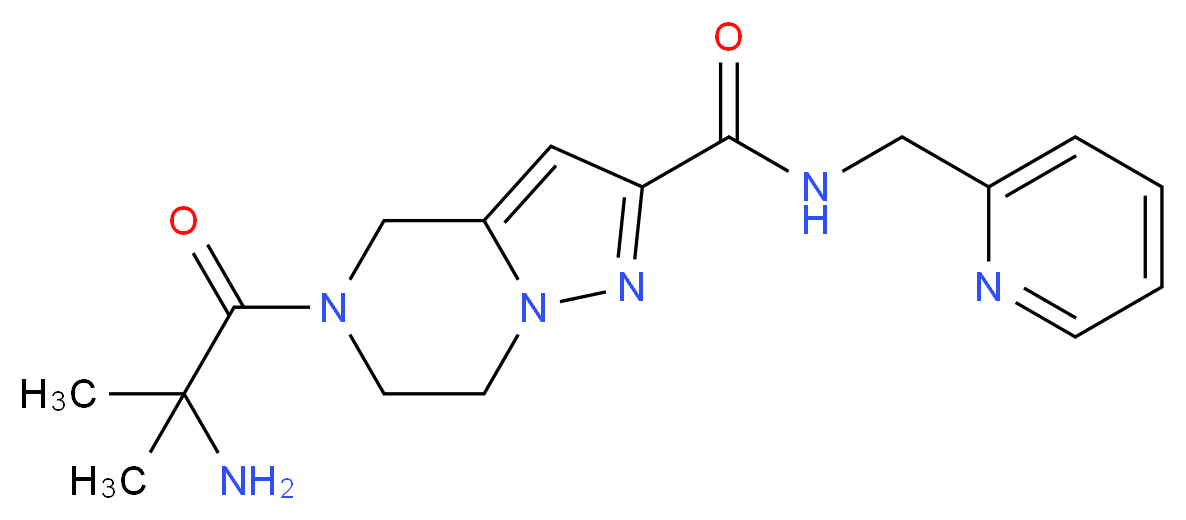 5-(2-methylalanyl)-N-(pyridin-2-ylmethyl)-4,5,6,7-tetrahydropyrazolo[1,5-a]pyrazine-2-carboxamide_分子结构_CAS_)