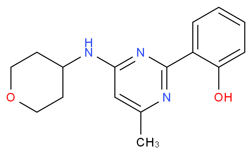 2-[4-methyl-6-(tetrahydro-2H-pyran-4-ylamino)pyrimidin-2-yl]phenol_分子结构_CAS_)