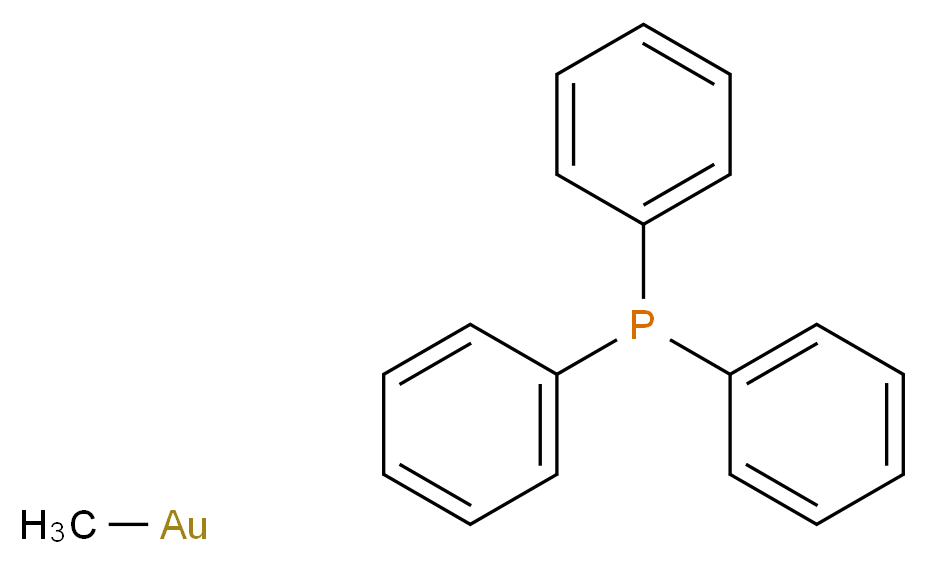 甲基(三苯基膦)金(I)_分子结构_CAS_23108-72-7)