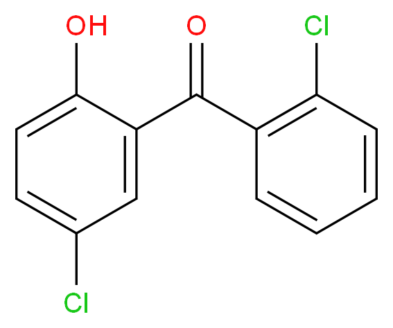 4-chloro-2-(2-chlorobenzoyl)phenol_分子结构_CAS_61785-35-1