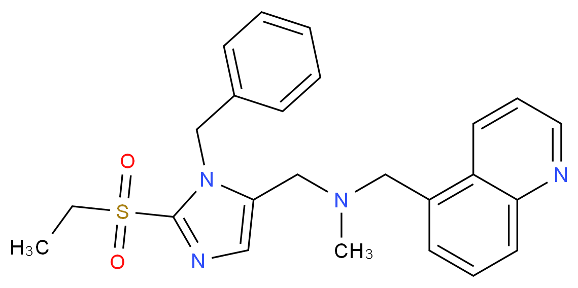 1-[1-benzyl-2-(ethylsulfonyl)-1H-imidazol-5-yl]-N-methyl-N-(5-quinolinylmethyl)methanamine_分子结构_CAS_)