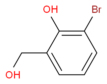 2-bromo-6-(hydroxymethyl)phenol_分子结构_CAS_28165-46-0