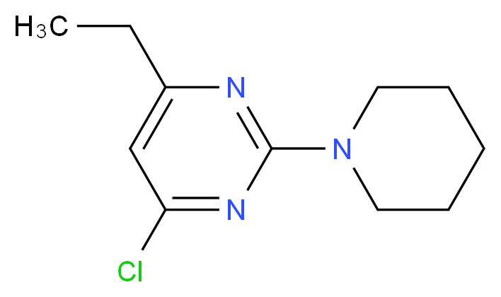 4-chloro-6-ethyl-2-piperidin-1-ylpyrimidine_分子结构_CAS_901586-58-1)