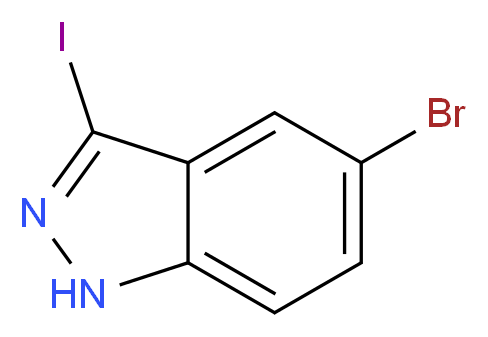 5-Bromo-3-iodo-1H-indazole_分子结构_CAS_459133-66-5)