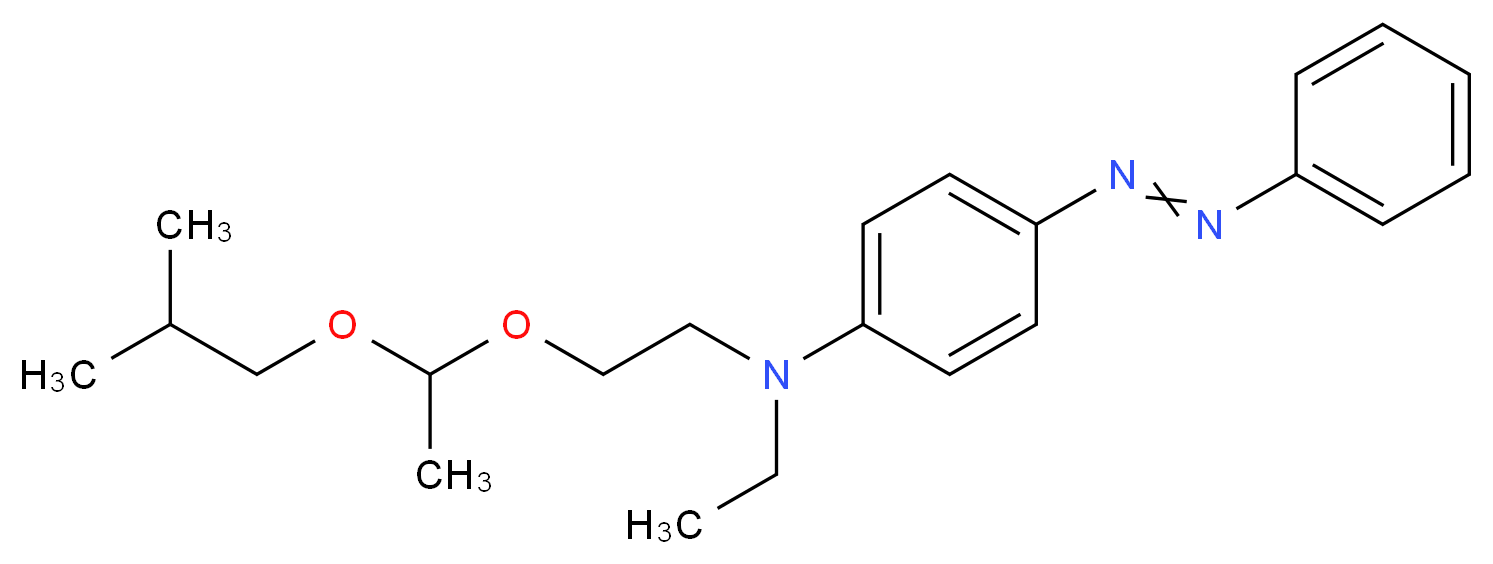 N-ethyl-N-{2-[1-(2-methylpropoxy)ethoxy]ethyl}-4-(2-phenyldiazen-1-yl)aniline_分子结构_CAS_34432-92-3