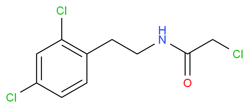 2-chloro-N-[2-(2,4-dichlorophenyl)ethyl]acetamide_分子结构_CAS_34162-22-6