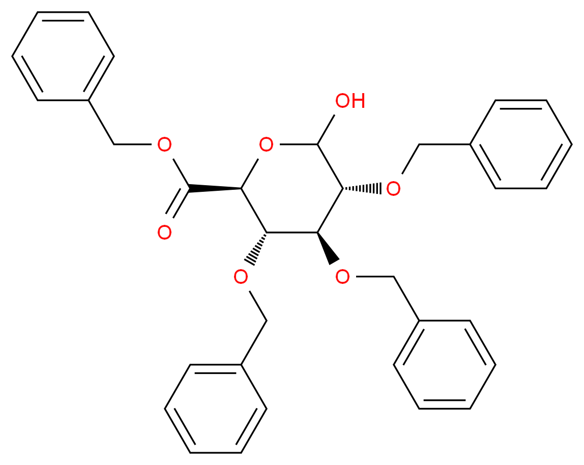 Benzyl 2,3,4-Tri-O-benzyl-D-glucuronate_分子结构_CAS_53684-90-5)