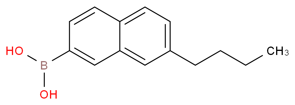 (7-Butyl-2-naphthalenyl)boronic Acid_分子结构_CAS_1310384-80-5)