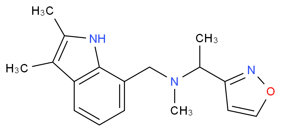 N-[(2,3-dimethyl-1H-indol-7-yl)methyl]-1-isoxazol-3-yl-N-methylethanamine_分子结构_CAS_)