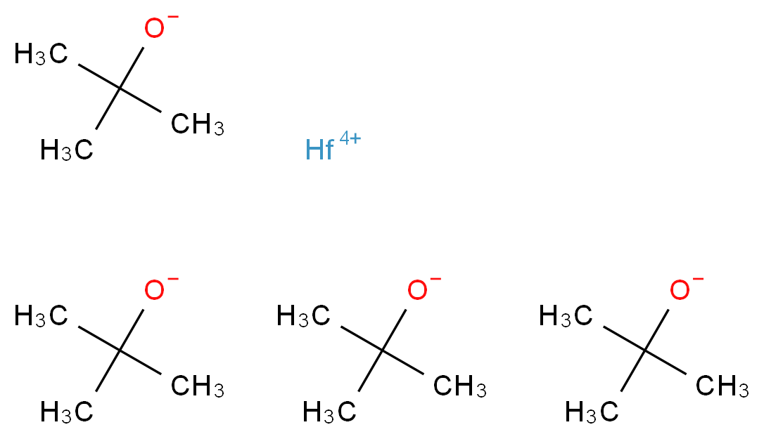 hafnium(4+) ion tetrakis(2-methylpropan-2-olate)_分子结构_CAS_2172-02-3