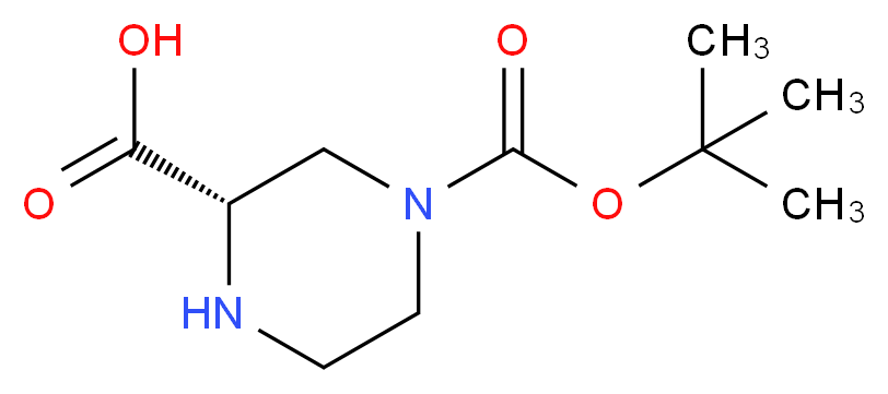 (2S)-4-[(tert-butoxy)carbonyl]piperazine-2-carboxylic acid_分子结构_CAS_848482-93-9