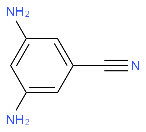 3,5-diaminobenzonitrile_分子结构_CAS_33786-93-5