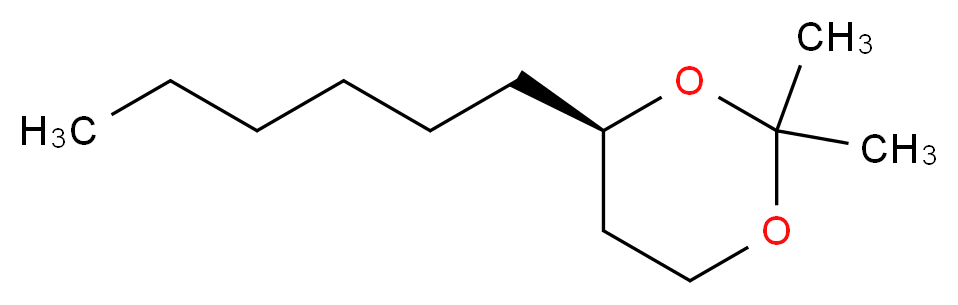 (4R)-4-hexyl-2,2-dimethyl-1,3-dioxane_分子结构_CAS_139008-44-9