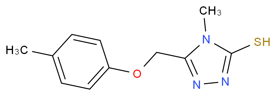 4-Methyl-5-[(4-methylphenoxy)methyl]-4H-1,2,4-triazole-3-thiol_分子结构_CAS_309726-20-3)