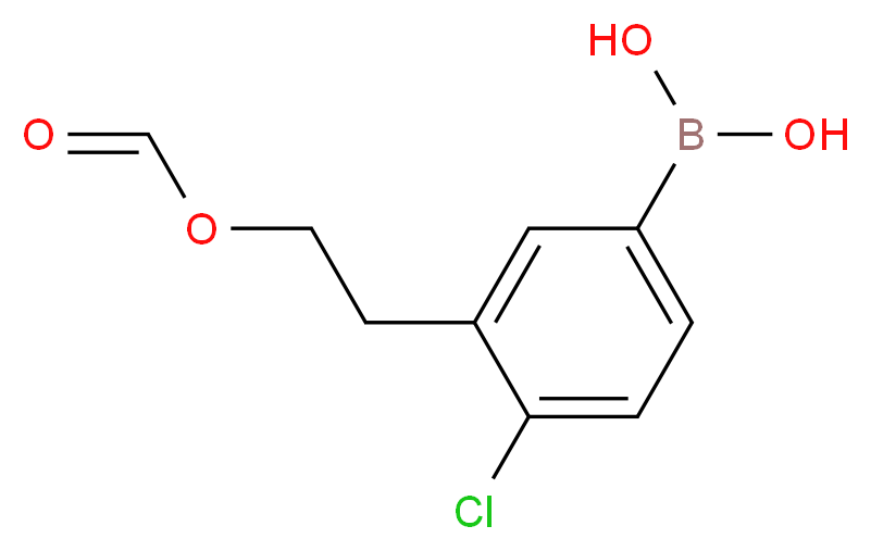 {4-chloro-3-[2-(formyloxy)ethyl]phenyl}boronic acid_分子结构_CAS_874219-46-2