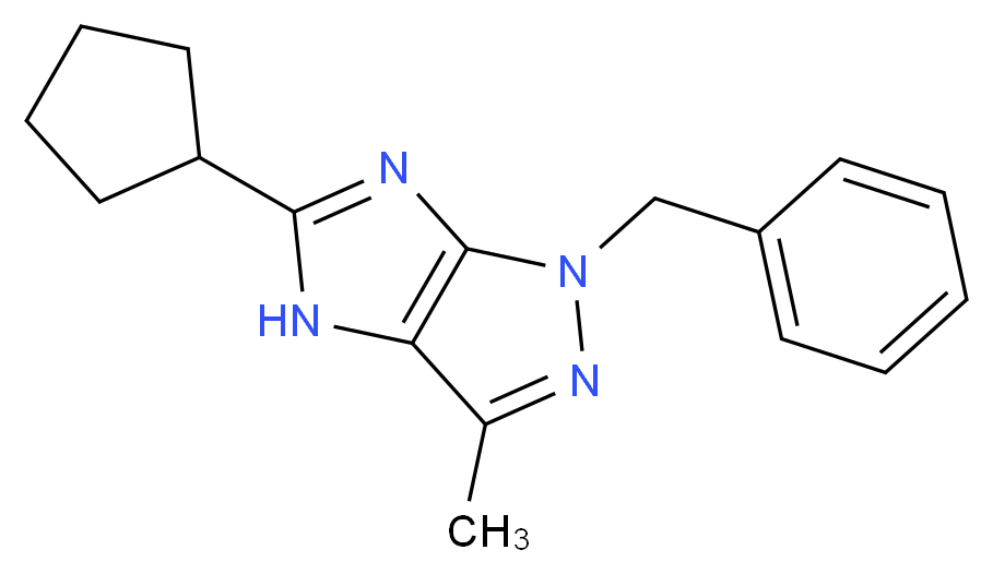 1-benzyl-5-cyclopentyl-3-methyl-1,4-dihydroimidazo[4,5-c]pyrazole_分子结构_CAS_)