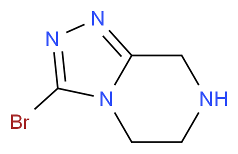 3-bromo-5H,6H,7H,8H-[1,2,4]triazolo[4,3-a]pyrazine_分子结构_CAS_903130-08-5