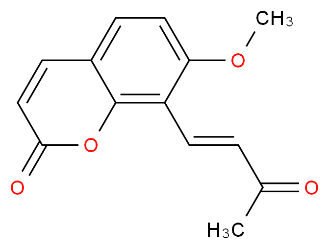 7-methoxy-8-[(1E)-3-oxobut-1-en-1-yl]-2H-chromen-2-one_分子结构_CAS_112789-90-9