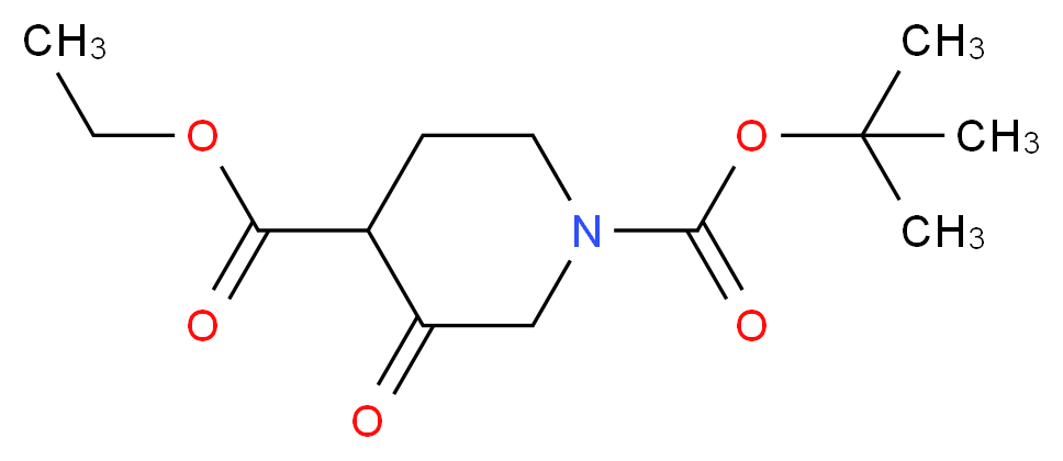 1-tert-Butyl 4-ethyl 3-oxopiperidine-1,4-dicarboxylate_分子结构_CAS_71233-25-5)