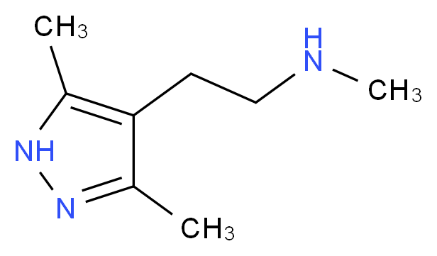 [2-(3,5-Dimethyl-1H-pyrazol-4-yl)-ethyl]-methyl-amine_分子结构_CAS_)