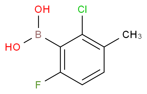 2-Chloro-6-fluoro-3-methylbenzeneboronic acid 98%_分子结构_CAS_352535-85-4)