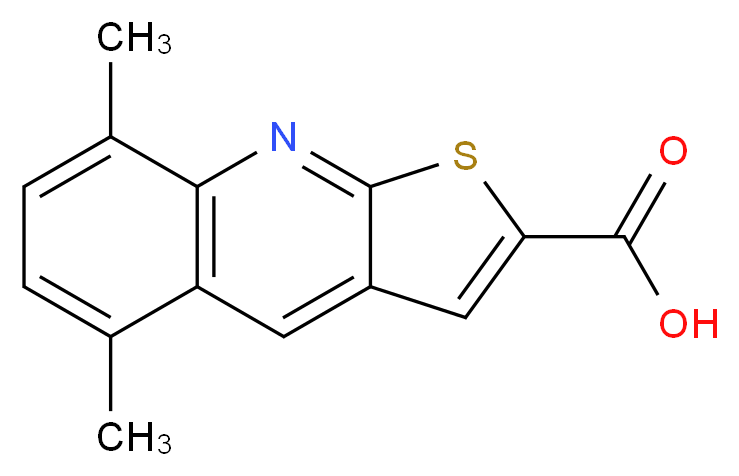 5,8-Dimethyl-thieno[2,3-b]quinoline-2-carboxylic acid_分子结构_CAS_333312-09-7)