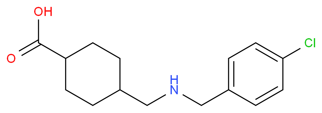 4-{[(4-Chlorobenzyl)amino]-methyl}cyclohexanecarboxylic acid_分子结构_CAS_)