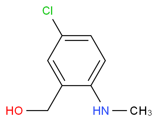 [5-chloro-2-(methylamino)phenyl]methanol_分子结构_CAS_951883-91-3