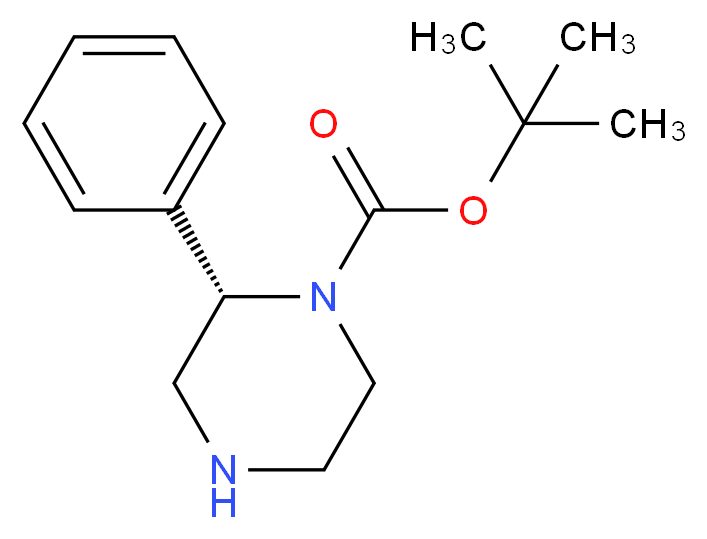 (S)-2-PHENYL-PIPERAZINE-1-CARBOXYLIC ACID TERT-BUTYL ESTER_分子结构_CAS_1240583-48-5)