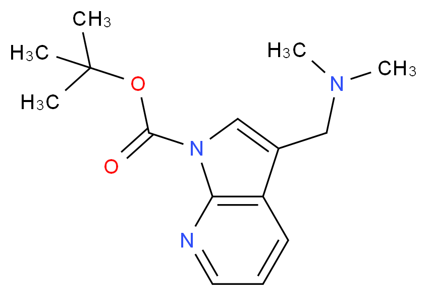 tert-butyl 3-[(dimethylamino)methyl]-1H-pyrrolo[2,3-b]pyridine-1-carboxylate_分子结构_CAS_144657-65-8