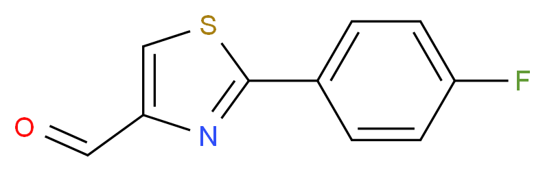 2-(4-FLUORO-PHENYL)-THIAZOLE-4-CARBALDEHYDE_分子结构_CAS_875858-80-3)