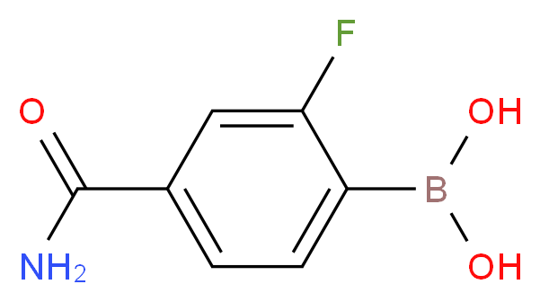(4-carbamoyl-2-fluorophenyl)boronic acid_分子结构_CAS_874289-22-2