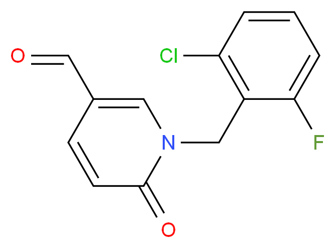 1-(2-Chloro-6-fluorobenzyl)-1,6-dihydro-6-oxopyridine-3-carboxaldehyde_分子结构_CAS_)