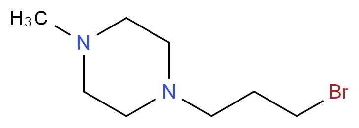 1-(3-bromopropyl)-4-methylpiperazine_分子结构_CAS_39500-57-7