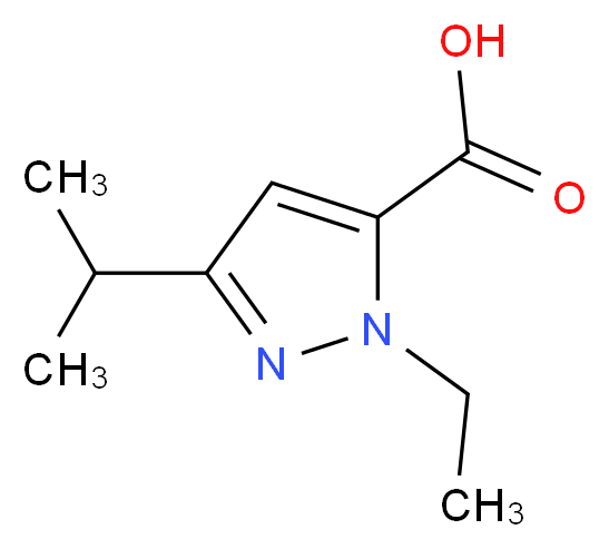 1-Ethyl-3-isopropyl-1H-pyrazole-5-carboxylic acid_分子结构_CAS_956397-13-0)