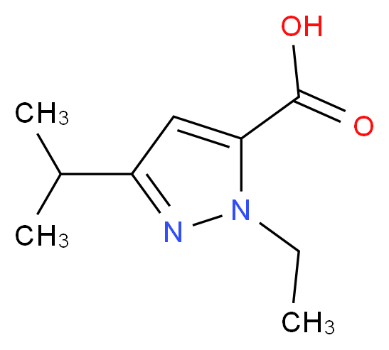 1-ethyl-3-(propan-2-yl)-1H-pyrazole-5-carboxylic acid_分子结构_CAS_956397-13-0
