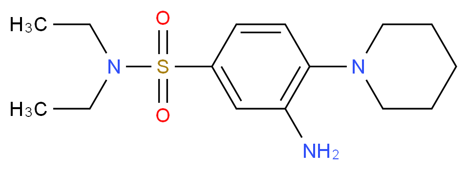 3-amino-N,N-diethyl-4-(piperidin-1-yl)benzene-1-sulfonamide_分子结构_CAS_22745-63-7