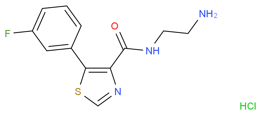 N-(2-aminoethyl)-5-(3-fluorophenyl)-1,3-thiazole-4-carboxamide hydrochloride_分子结构_CAS_127500-84-9