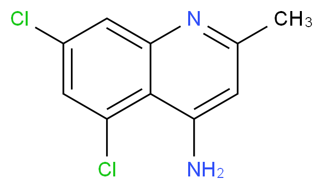 4-AMINO-5,7-DICHLORO-2-METHYLQUINOLINE_分子结构_CAS_917562-03-9)