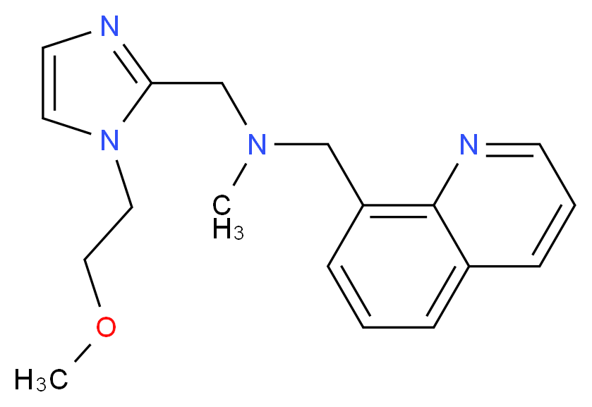 1-[1-(2-methoxyethyl)-1H-imidazol-2-yl]-N-methyl-N-(quinolin-8-ylmethyl)methanamine_分子结构_CAS_)