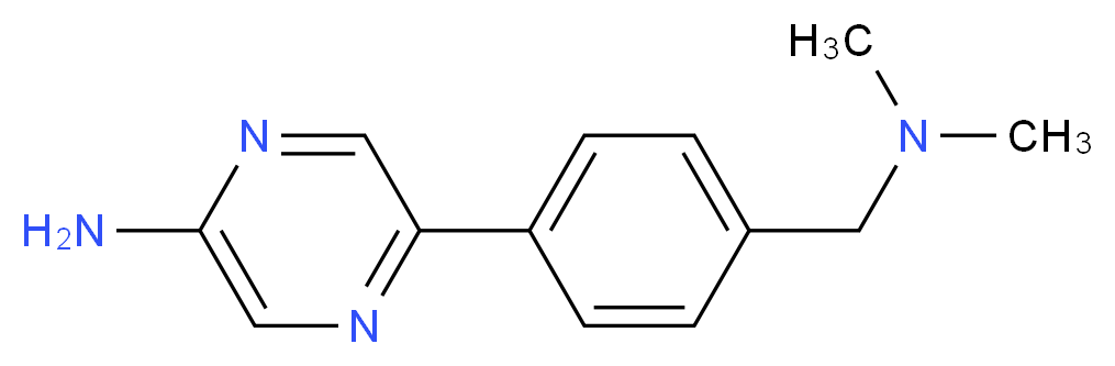 5-{4-[(dimethylamino)methyl]phenyl}-2-pyrazinamine_分子结构_CAS_)