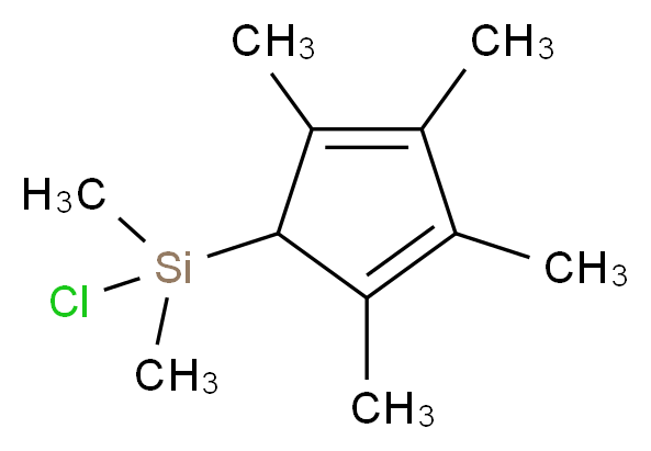 chlorodimethyl(2,3,4,5-tetramethylcyclopenta-2,4-dien-1-yl)silane_分子结构_CAS_125542-03-2