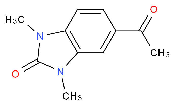 5-acetyl-1,3-dimethyl-2,3-dihydro-1H-1,3-benzodiazol-2-one_分子结构_CAS_64826-44-4