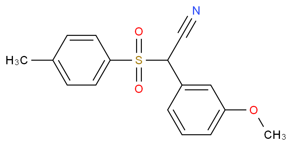 (3-METHOXYPHENYL)[(4-METHYLPHENYL)SULFONYL]ACETONITRILE_分子结构_CAS_394655-17-5)