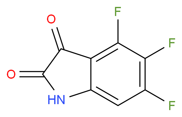 4,5,6-trifluoro-2,3-dihydro-1H-indole-2,3-dione_分子结构_CAS_749240-64-0