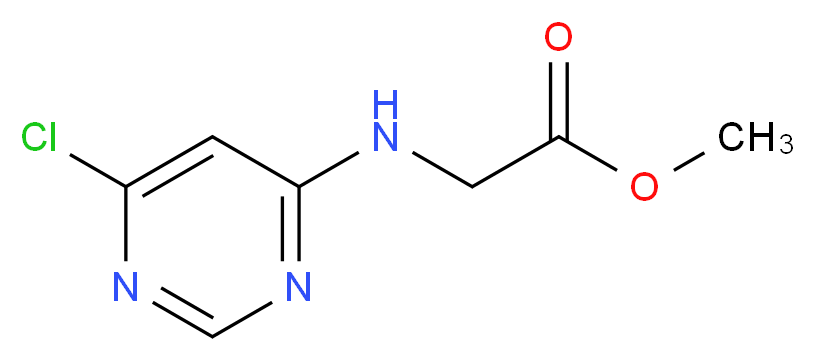 Methyl 2-(6-chloro-4-pyrimidinylamino)acetate_分子结构_CAS_1086386-57-3)