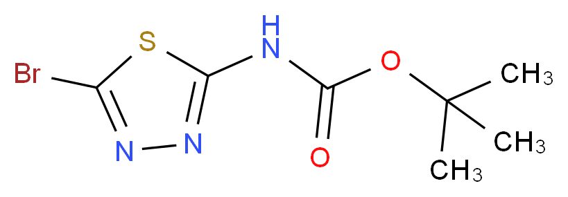 tert-butyl N-(5-bromo-1,3,4-thiadiazol-2-yl)carbamate_分子结构_CAS_1048358-33-3